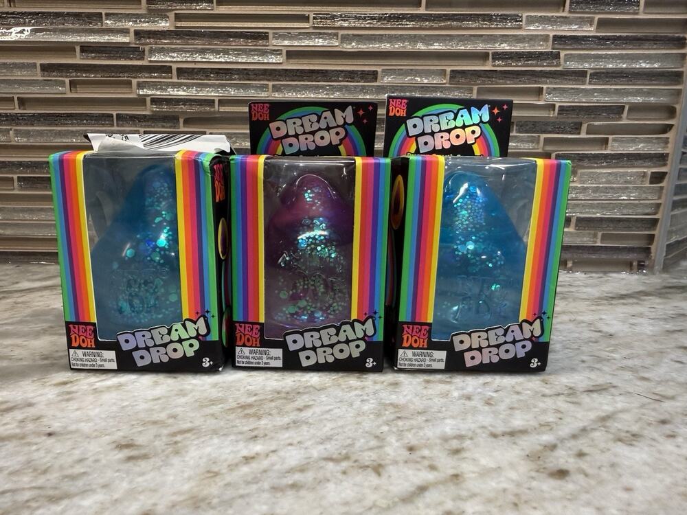 Nee Doh Dream Drop Set Of 3 (2x Blue, Purple)